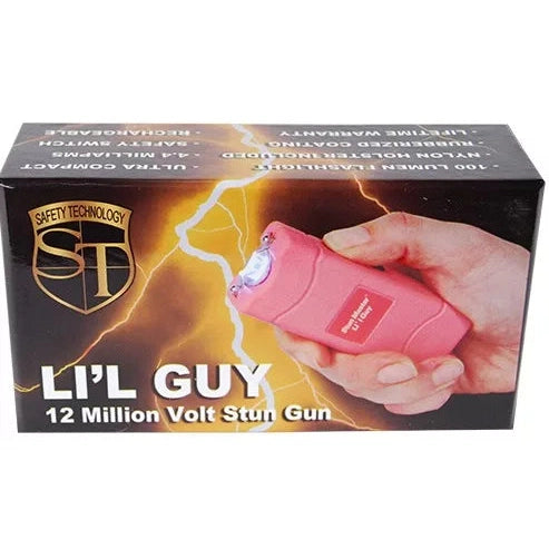 Stun Master Lil Guy 60 Million Volts Stun Gun W/Flashlight And Nylon Holster, Pink