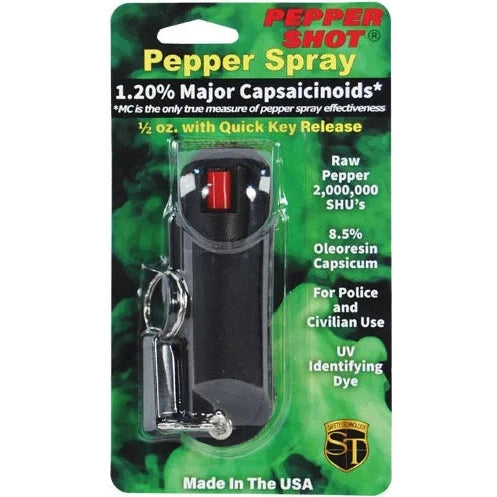 Pepper Shot 1.2% Mc 1/2 Oz Halo Holster, Black