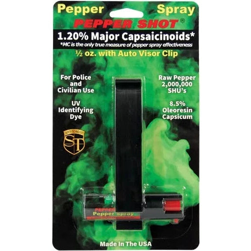 Pepper Shot 1.2% Mc 1/2 Oz W/Auto Visor Clip