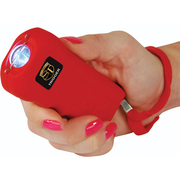 Trigger 75 Million Stun Gun Flashlight With Disable Pin, Red