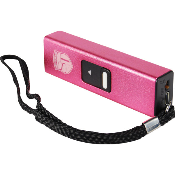 Slider 40 Million Volt Stun Gun Flashlight 4.9 Milliamps, Pink