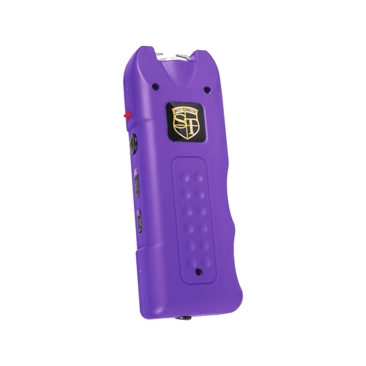 80 Million Volt Multiguard Stun Gun Alarm & Flashlight w/ Built In Charger, Purple