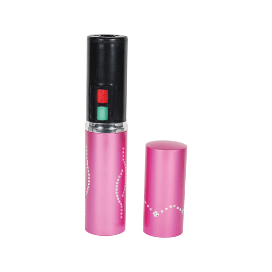 Stun Master 25 Million Volt Rechargeable Lipstick Stun Gun With Flashlight, Pink