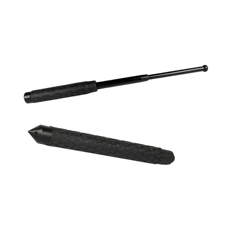 21" Rubber Handle w/ Glass Breaker Tip, Black