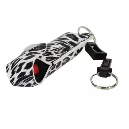 Pepper Shot 1.2% Mc 1/2 Oz Halo Holster, Leopard Black/White