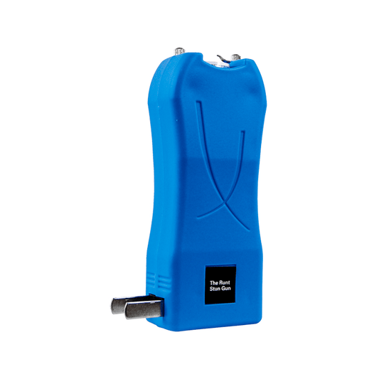 Runt 80 Million Volt Stun Gun w/ Wrist Strap Disable Pin, Blue