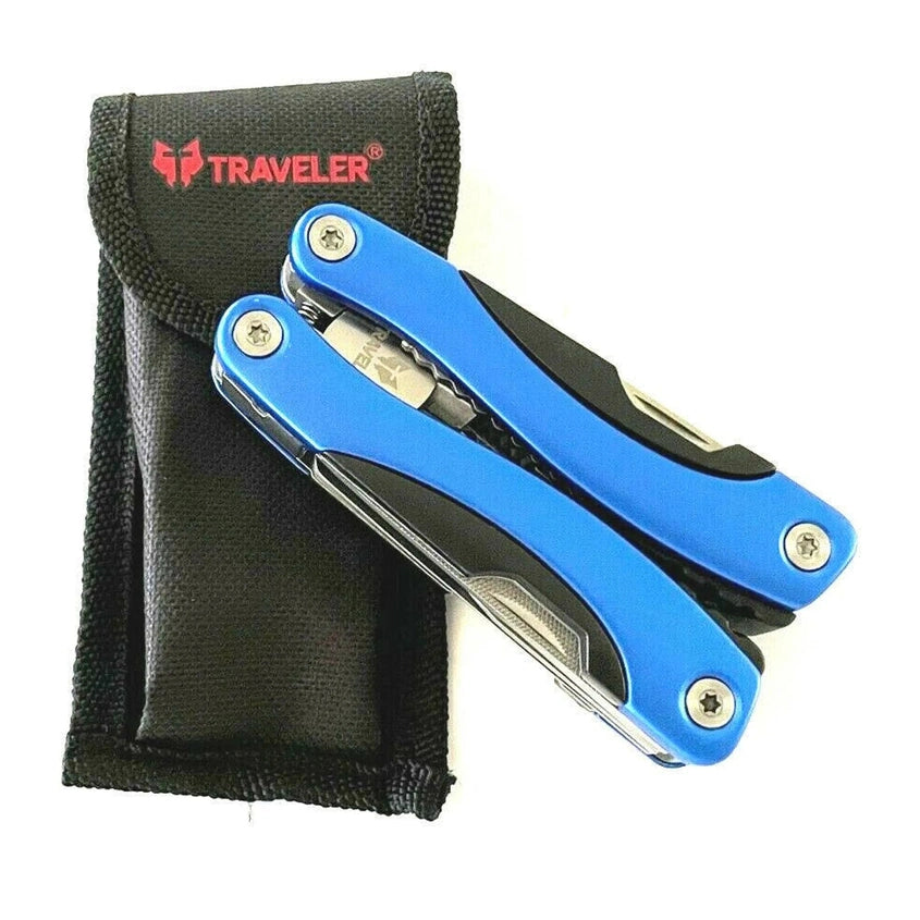 Multi Tool Pliers Pocket Knife Kit Folding Hand Knives Multi Tool Set, Blue