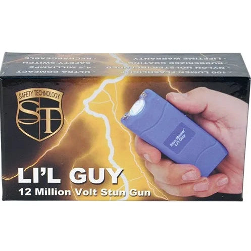 Stun Master Lil Guy 60 Million Volts Stun Gun W/Flashlight And Nylon Holster, Blue