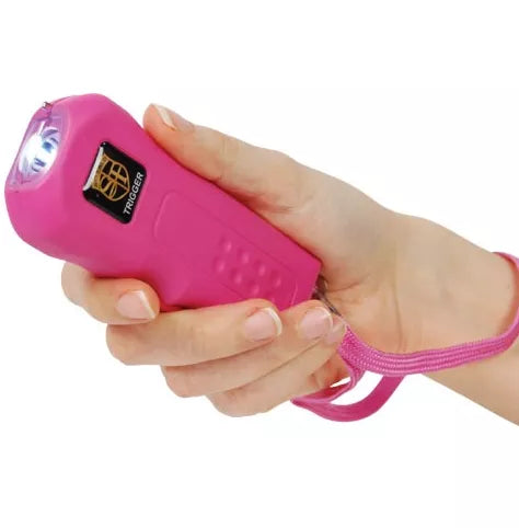 Trigger 75 Million Stun Gun Flashlight With Disable Pin, Pink